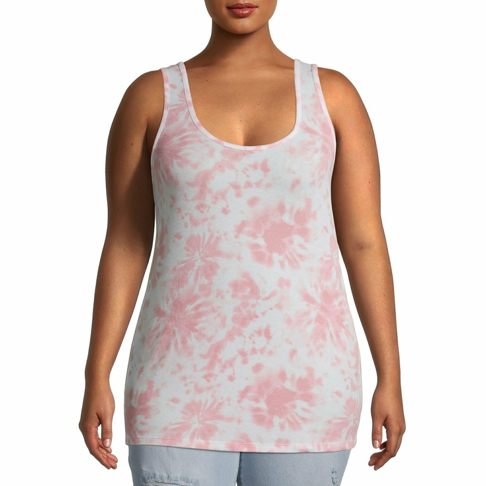 Women's Layering Tank pink tie dye 4X 28W 30W